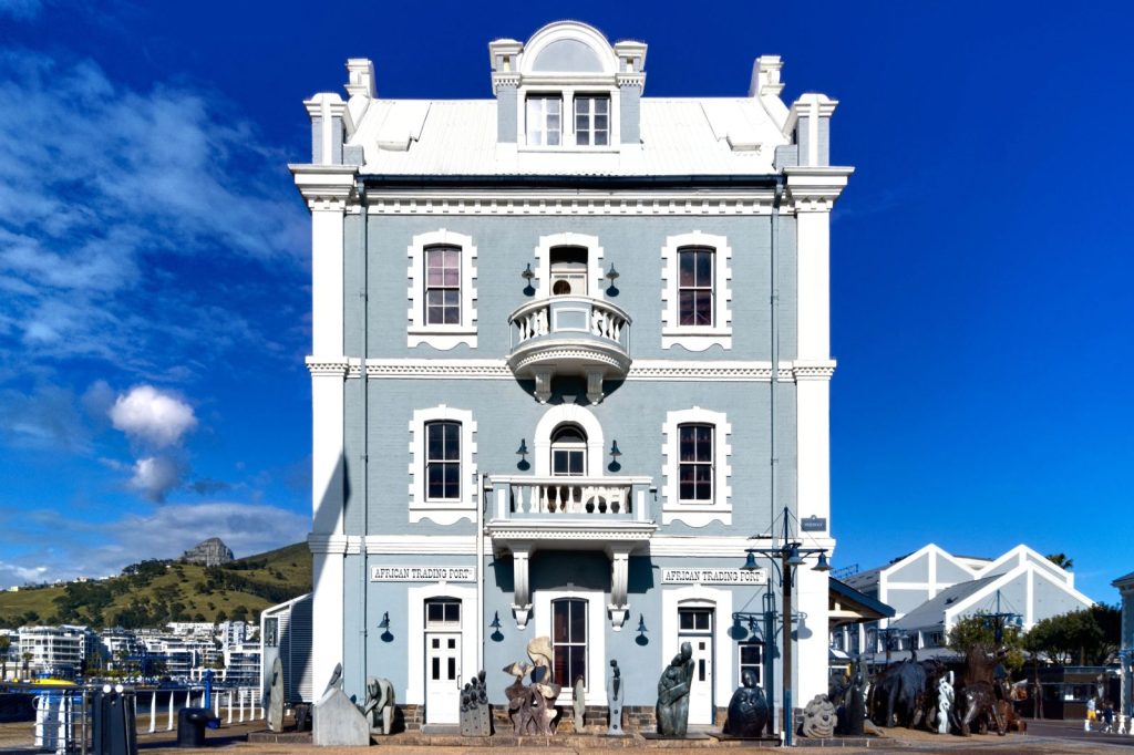 Victorian-style building at Cape Town's historic V&A Waterfront in South Africa